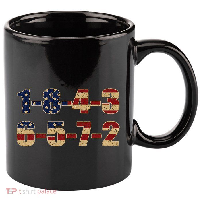 USA Flag 18436572 Firing Order Small Block 11oz C Handle Ceramic Mug