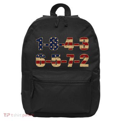 USA Flag 18436572 Firing Order Small Block 16 in Basic Backpack