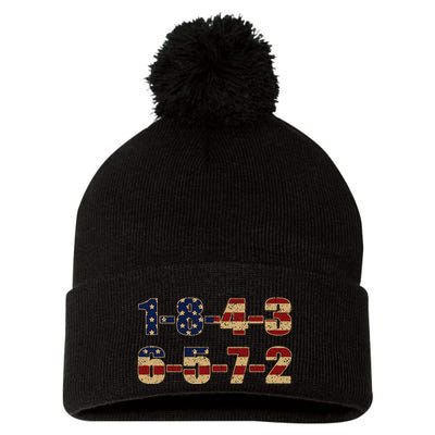 USA Flag 18436572 Firing Order Small Block Pom Pom 12in Knit Beanie