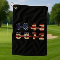 USA Flag 18436572 Firing Order Small Block Golf Towel