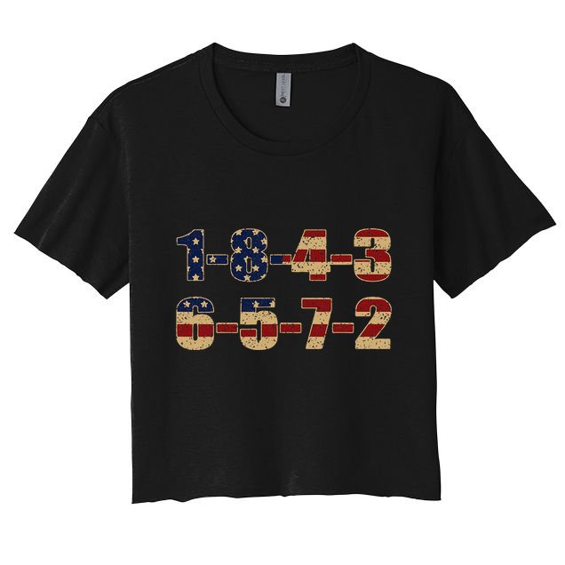 USA Flag 18436572 Firing Order Small Block Crop Top