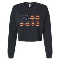 USA Flag 18436572 Firing Order Small Block Cropped Pullover Crew