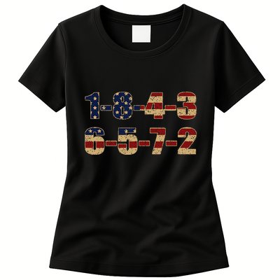 USA Flag 18436572 Firing Order Small Block Womens T-Shirt