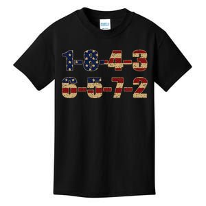 USA Flag 18436572 Firing Order Small Block Kids T-Shirt