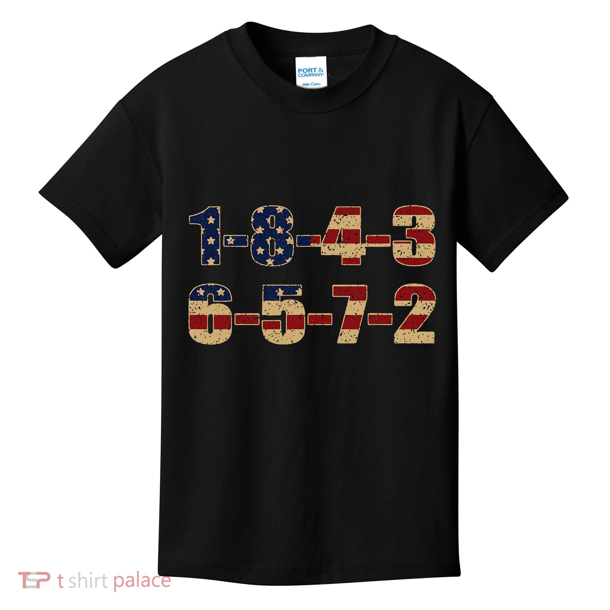 USA Flag 18436572 Firing Order Small Block Kids T-Shirt