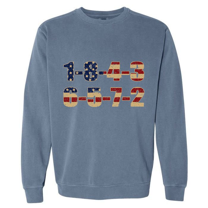 USA Flag 18436572 Firing Order Small Block Garment-Dyed Sweatshirt