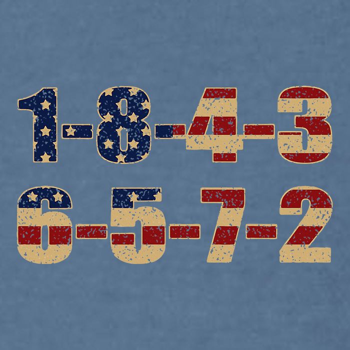 USA Flag 18436572 Firing Order Small Block Garment-Dyed Sweatshirt