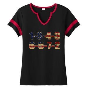 Usa Flag 18436572 Firing Order Small Block Engine V8 Block Ladies Halftime Notch Neck Tee