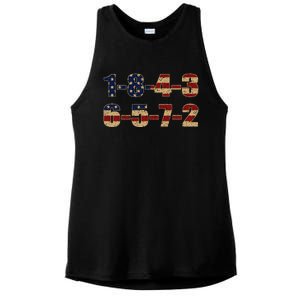 Usa Flag 18436572 Firing Order Small Block Engine V8 Block Ladies PosiCharge Tri-Blend Wicking Tank