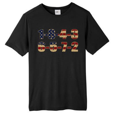 Usa Flag 18436572 Firing Order Small Block Engine V8 Block Tall Fusion ChromaSoft Performance T-Shirt