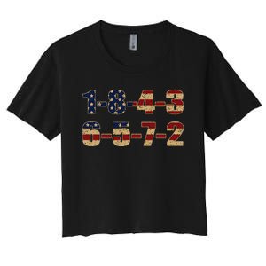 Usa Flag 18436572 Firing Order Small Block Engine V8 Block Women's Crop Top Tee