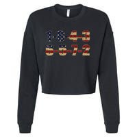 Usa Flag 18436572 Firing Order Small Block Engine V8 Block Cropped Pullover Crew