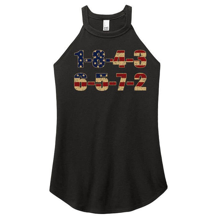 Usa Flag 18436572 Firing Order Small Block Engine V8 Block Women's Perfect Tri Rocker Tank