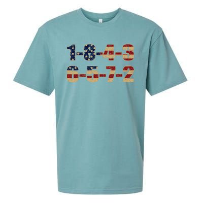 Usa Flag 18436572 Firing Order Small Block Engine V8 Block Sueded Cloud Jersey T-Shirt