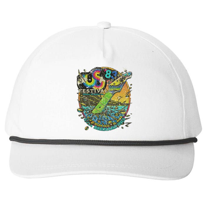 Us Festival 1983 Colorful Rainbow Music Fest Us 70s Snapback Five-Panel Rope Hat