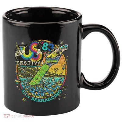 Us Festival 1983 Colorful Rainbow Music Fest Us 70s 11oz C Handle Ceramic Mug