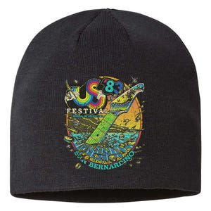 Us Festival 1983 Colorful Rainbow Music Fest Us 70s Sustainable Beanie