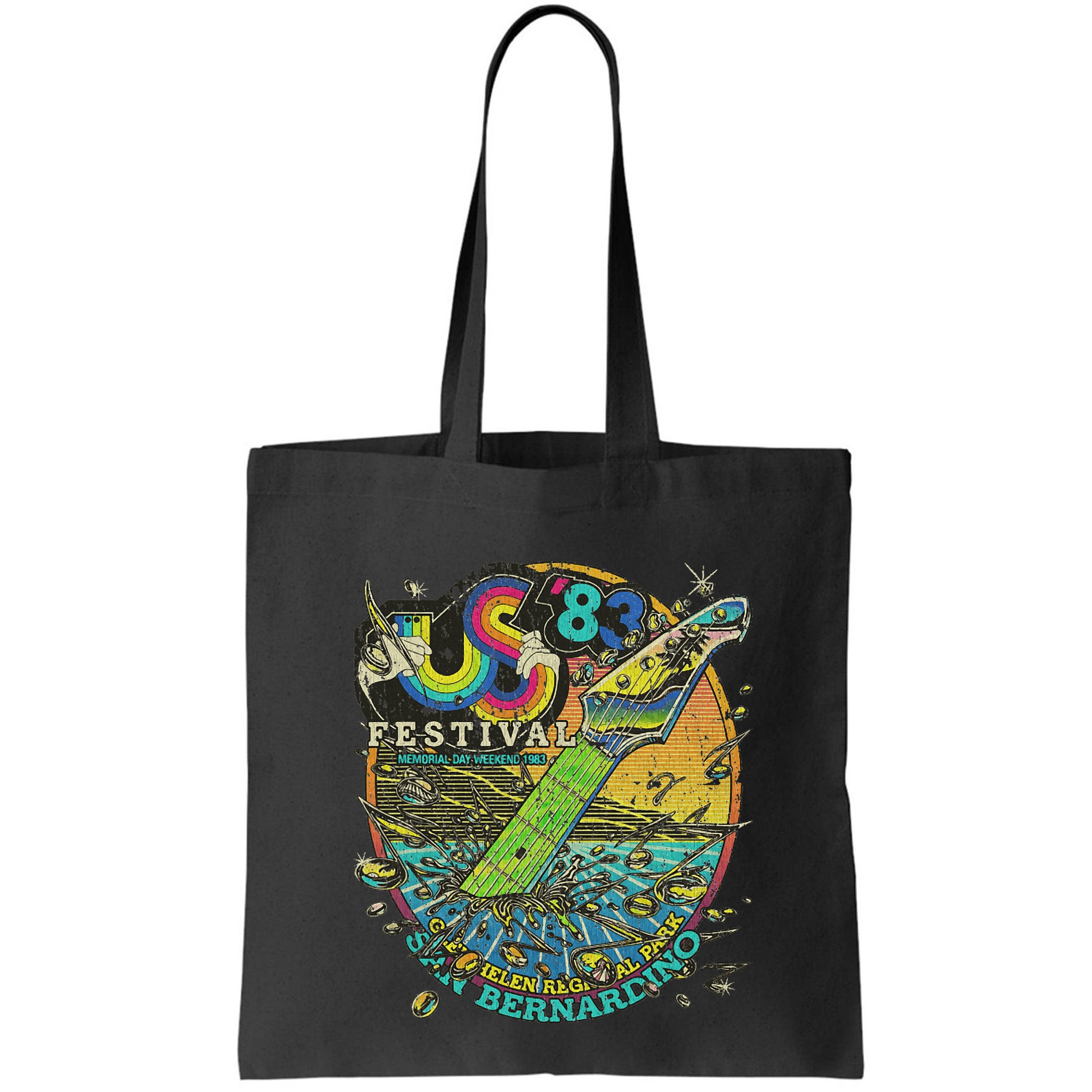 Us Festival 1983 Colorful Rainbow Music Fest Us 70s Bag