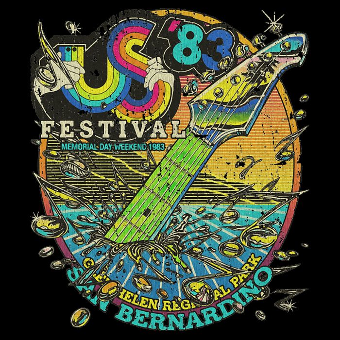 Us Festival 1983 Colorful Rainbow Music Fest Us 70s Bag