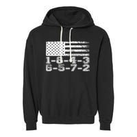 Usa Flag 18436572 Firing Order Small Block Engine V8 Block Gift Garment-Dyed Fleece Hoodie