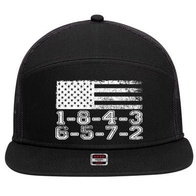 Usa Flag 18436572 Firing Order Small Block Engine V8 Block Gift 7 Panel Mesh Trucker Snapback Hat