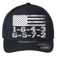 Usa Flag 18436572 Firing Order Small Block Engine V8 Block Gift Flexfit Unipanel Trucker Cap