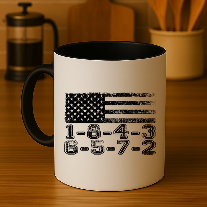 Usa Flag 18436572 Firing Order Small Block Engine V8 Block Gift Mug