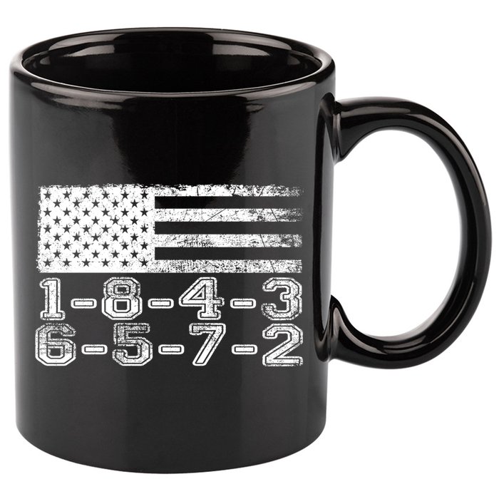 Usa Flag 18436572 Firing Order Small Block Engine V8 Block Gift 11oz C Handle Ceramic Mug