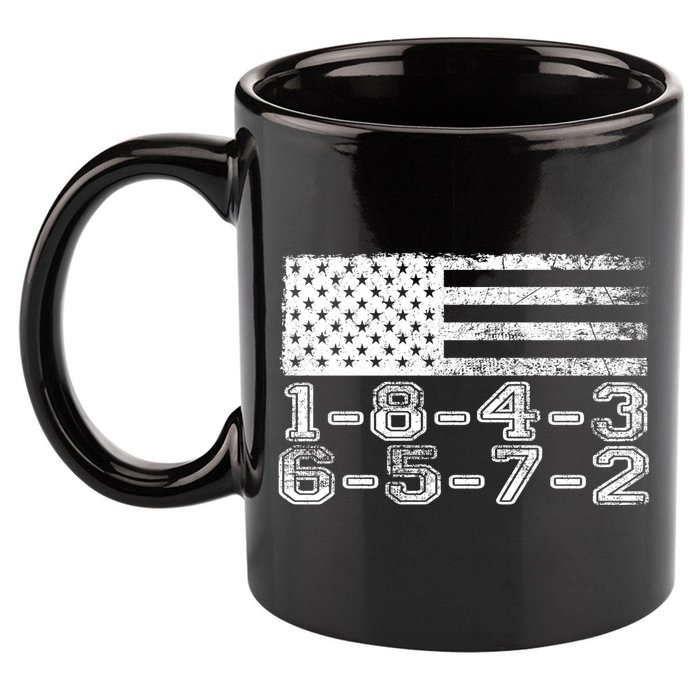 Usa Flag 18436572 Firing Order Small Block Engine V8 Block Gift 11oz C Handle Ceramic Mug
