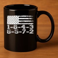 Usa Flag 18436572 Firing Order Small Block Engine V8 Block Gift 11oz C Handle Ceramic Mug