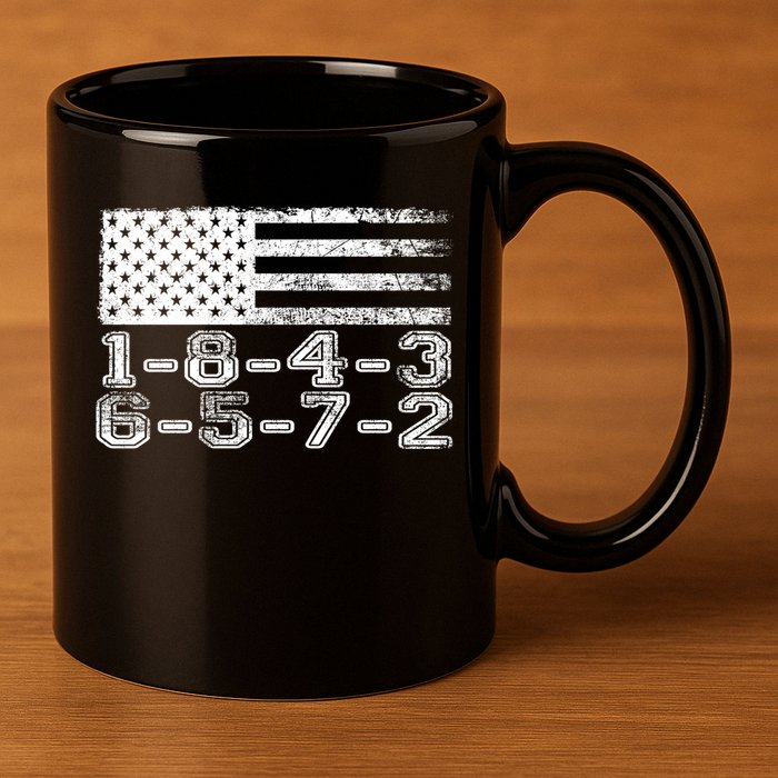 Usa Flag 18436572 Firing Order Small Block Engine V8 Block Gift 11oz C Handle Ceramic Mug