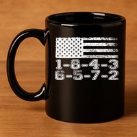 Usa Flag 18436572 Firing Order Small Block Engine V8 Block Gift 11oz C Handle Ceramic Mug