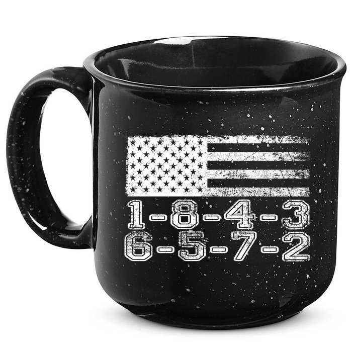 Usa Flag 18436572 Firing Order Small Block Engine V8 Block Gift 15oz Campfire Ceramic Mug