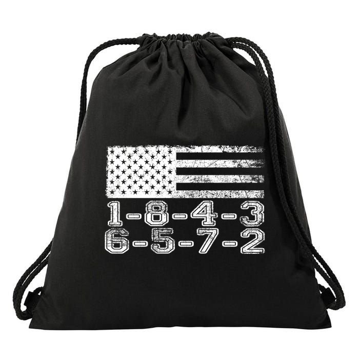 Usa Flag 18436572 Firing Order Small Block Engine V8 Block Gift Drawstring Bag