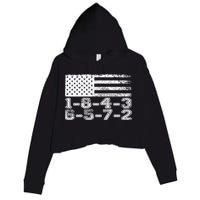 Usa Flag 18436572 Firing Order Small Block Engine V8 Block Gift Crop Fleece Hoodie