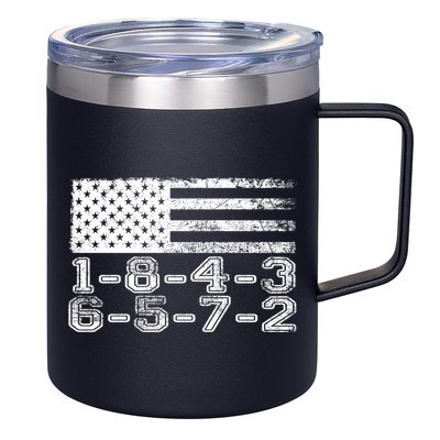 Usa Flag 18436572 Firing Order Small Block Engine V8 Block Gift 12oz Stainless Steel Coffee Mug