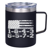 Usa Flag 18436572 Firing Order Small Block Engine V8 Block Gift 12oz Stainless Steel Coffee Mug
