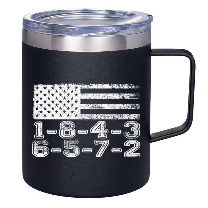 Usa Flag 18436572 Firing Order Small Block Engine V8 Block Gift 12oz Stainless Steel Coffee Mug