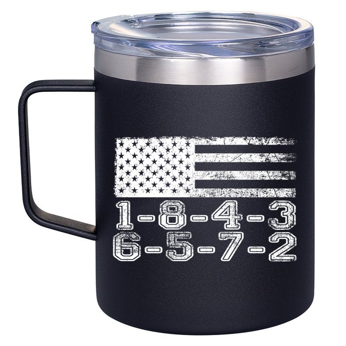 Usa Flag 18436572 Firing Order Small Block Engine V8 Block Gift 12oz Stainless Steel Coffee Mug