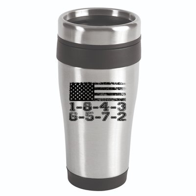 Usa Flag 18436572 Firing Order Small Block Engine V8 Block Gift 16oz Travel Tumbler