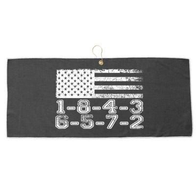 Usa Flag 18436572 Firing Order Small Block Engine V8 Block Gift Large Microfiber Waffle Golf Towel