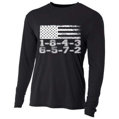 Usa Flag 18436572 Firing Order Small Block Engine V8 Block Gift Cooling Performance Long Sleeve Crew