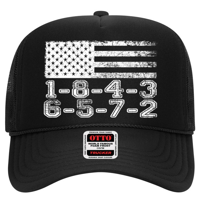 Usa Flag 18436572 Firing Order Small Block Engine V8 Block Gift Trucker Hat