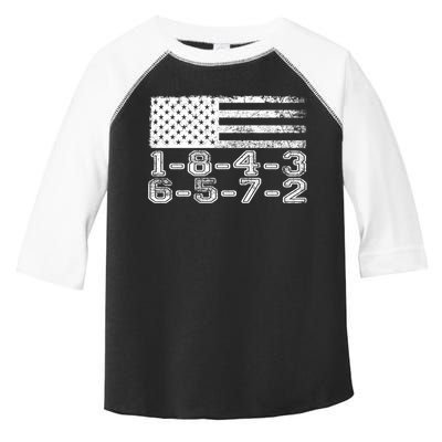 Usa Flag 18436572 Firing Order Small Block Engine V8 Block Gift Toddler Fine Jersey T-Shirt