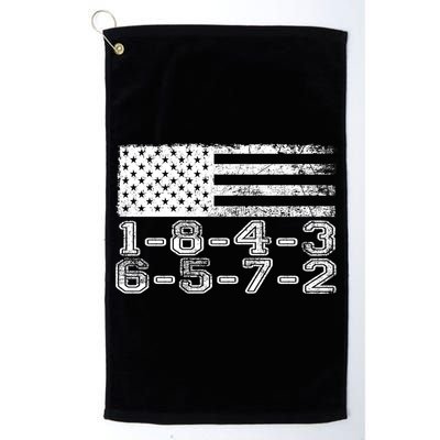 Usa Flag 18436572 Firing Order Small Block Engine V8 Block Gift Golf Towel