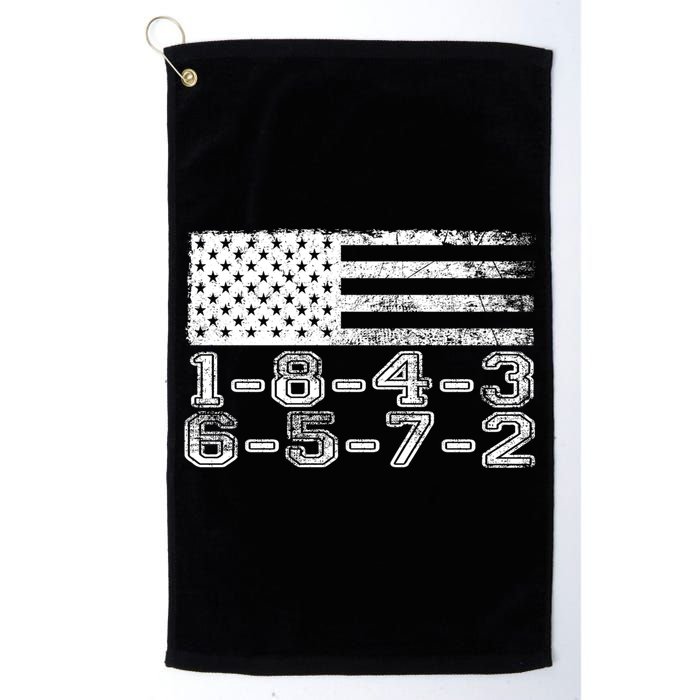 Usa Flag 18436572 Firing Order Small Block Engine V8 Block Gift Golf Towel