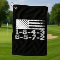 Usa Flag 18436572 Firing Order Small Block Engine V8 Block Gift Golf Towel