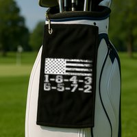 Usa Flag 18436572 Firing Order Small Block Engine V8 Block Gift Golf Towel