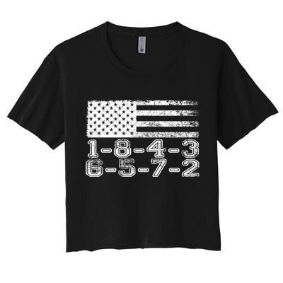 Usa Flag 18436572 Firing Order Small Block Engine V8 Block Gift Crop Top