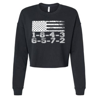 Usa Flag 18436572 Firing Order Small Block Engine V8 Block Gift Cropped Pullover Crew